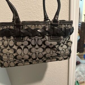 Vintage Coach Black and Gray Women's Bag